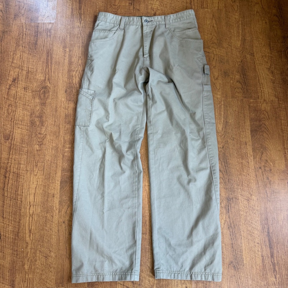 Levi's SilverTab Carpenter Pants Mens 32x34 Khaki Tan Baggy Utility Workwear Y2K